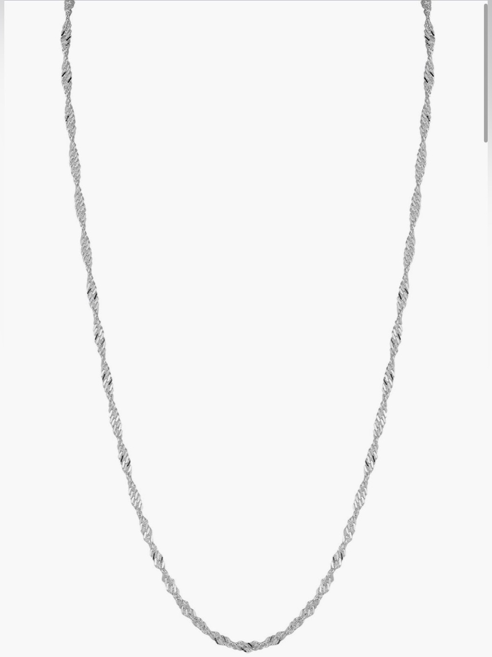 Glaze NEW Sterling 925 Silver Singapore Necklace $130 MSRP